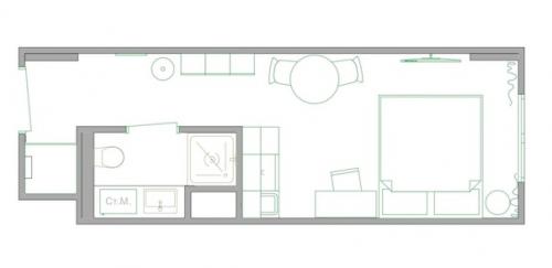Обычно 20 квадратных метров - это площадь одной комнаты. 09