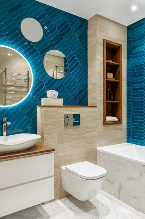 Стильная двухкомнатная квартира с кухней - гостиной и кабинетом на лоджии. 07