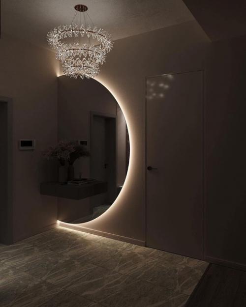 Минималистичная прихожая. Необычна подсветка значительно расширяет пространство и делает прихожую чуточку больше. 04