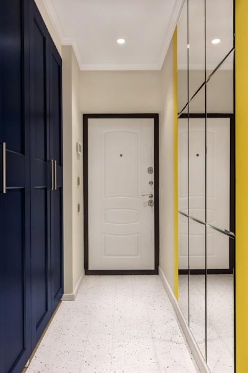 Стильная двухкомнатная квартира с кухней - гостиной и кабинетом на лоджии. 08