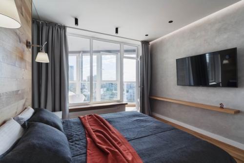 Парящая кровать в дизайн - проекте Структура и Свет. 03