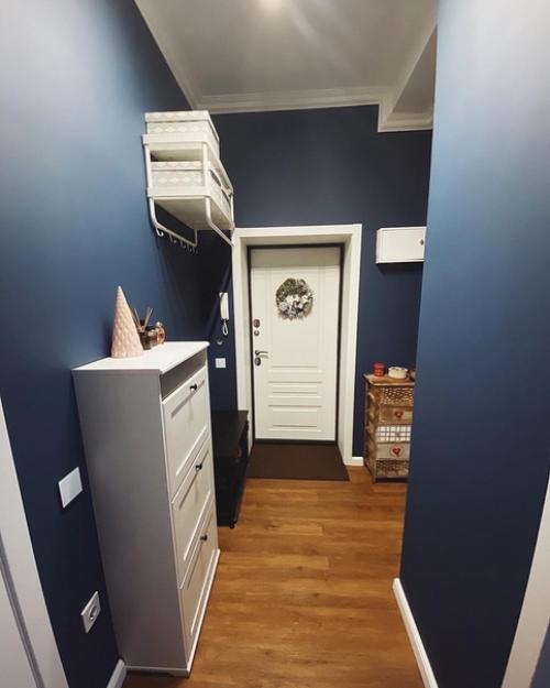 Хочу поделиться результатом, наконец - то доделали прихожую в какой-то момент решили полностью перекрасить и уйти в цвет, ни на минуту не пожалели. 03