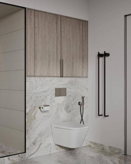 Санузел в светлой цветовой гамме. 03