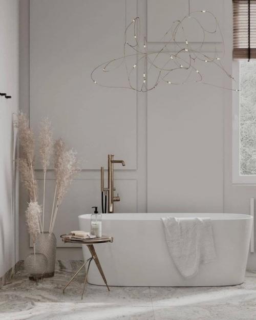 Санузел в светлой цветовой гамме. 01