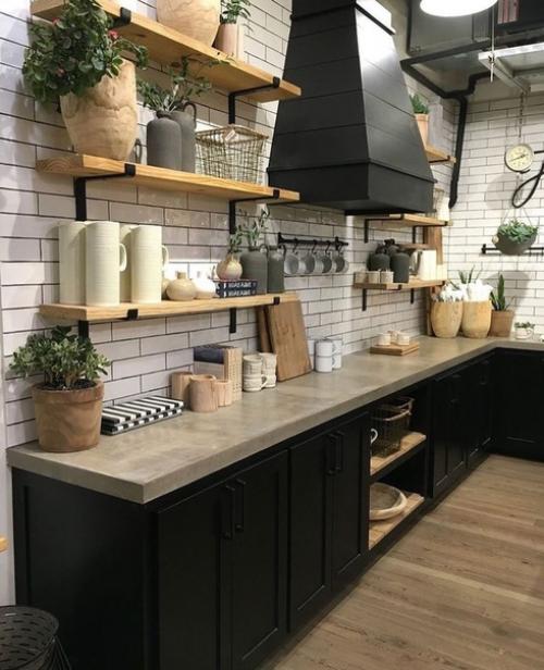 Стильные черные кухни! 05