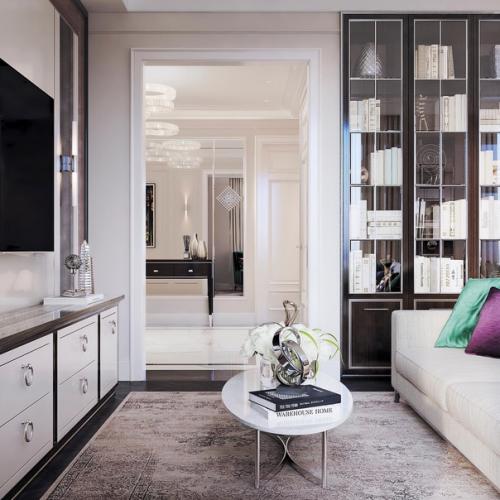 Очень стильная и уютная гостиная. 03