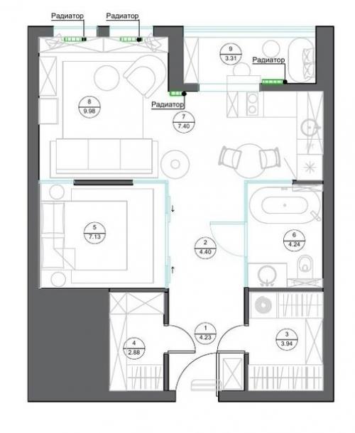 Классная студия, которая будто сошла со страниц европейских журналов. 09