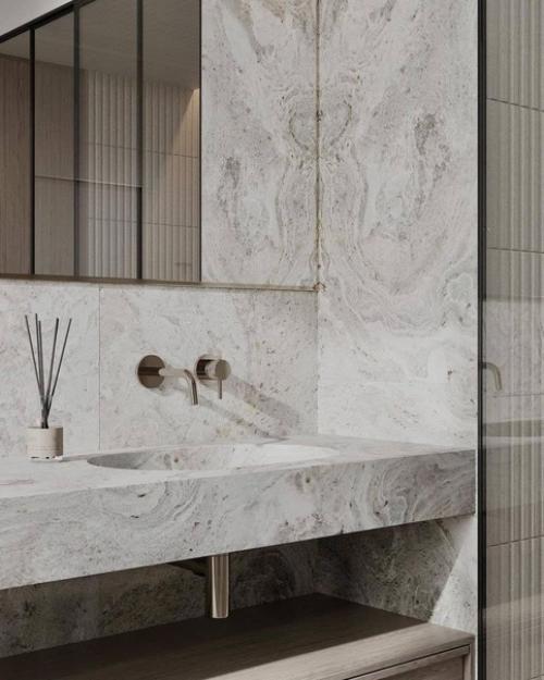 Санузел в светлой цветовой гамме. 02