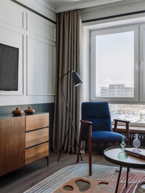 Евродвушка с большой кухней - гостиной и камерной спальней. 01