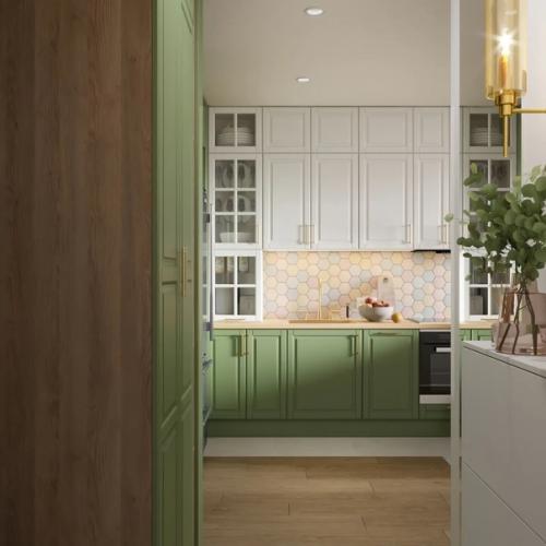 Кухня - гостиная и прихожая, площадью (соответственно) - 21 и 5, 2 кв. 02