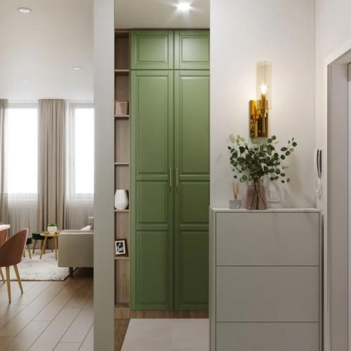 Кухня - гостиная и прихожая, площадью (соответственно) - 21 и 5, 2 кв. 03