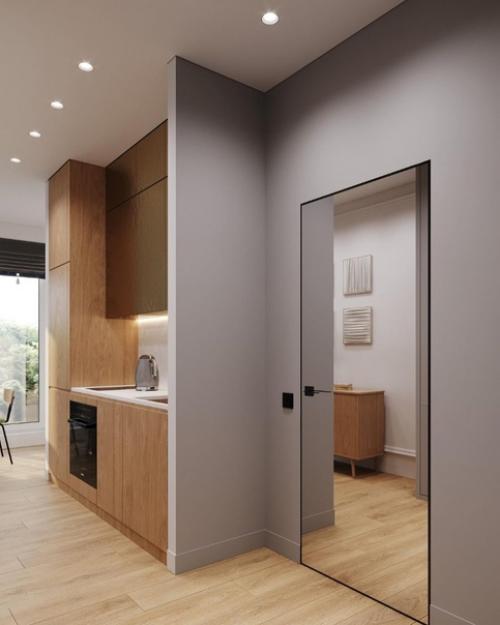 Зона кухни и коридора.