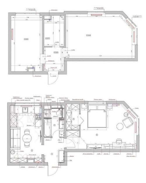 Квартира, общей площадью 45 кв. 09