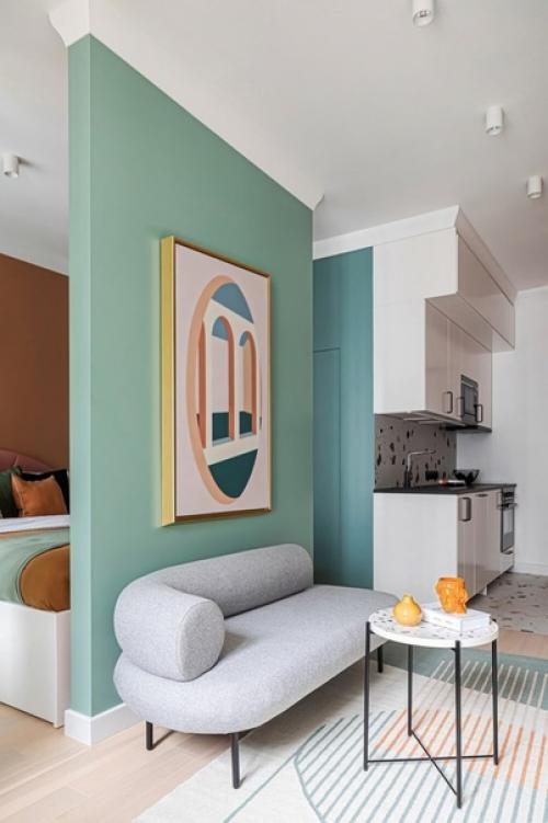 Маленькая, но вместительная квартира в стиле нео - Мемфис. 01