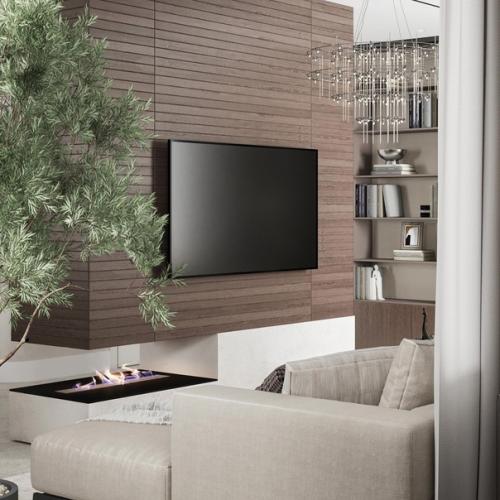 Невероятно стильная и привлекательная кухня - гостиная. 03