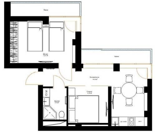 Легкая, светлая, уютная квартира для отдыха. 08