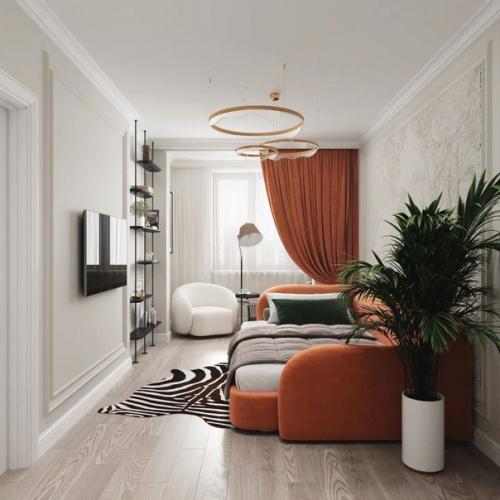 Спальня с яркими акцентами. 05