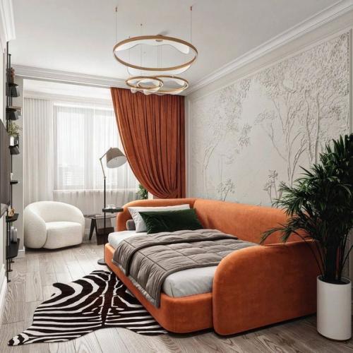 Спальня с яркими акцентами. 07