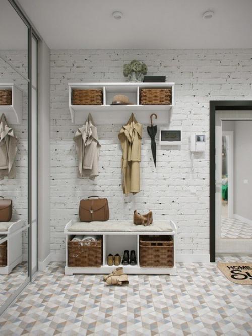 Светлый интерьер с ярким акцентным диванчиком! 08