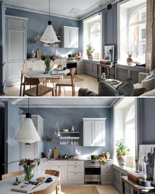 Роскошная квартира - студия, которая сочетает в себе современность и традиционные вневременные элементы классики. 01