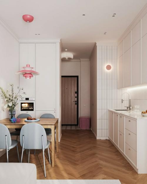 Запрос был очень трогательным и вдохновляющим: много воздуха, света и голубой цвет. 06