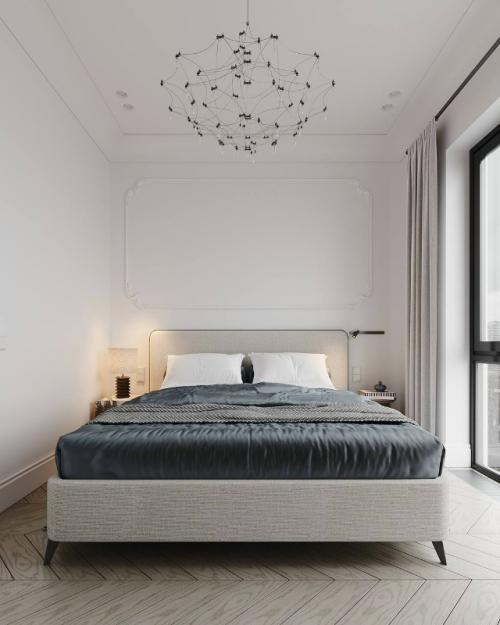 Компактное пространство раскрывается благодаря продуманной планировке, французскому минимализму и изящным деталям. 08