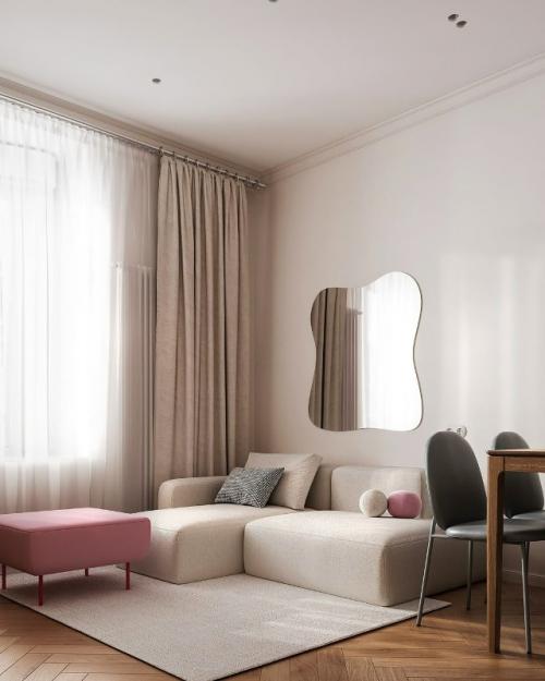 Запрос был очень трогательным и вдохновляющим: много воздуха, света и голубой цвет. 09