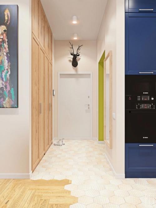 Шестигранники, светлая древесная текстура и майская зелень. 04