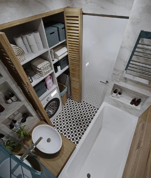 Скромная по размерам ванная комната. 02