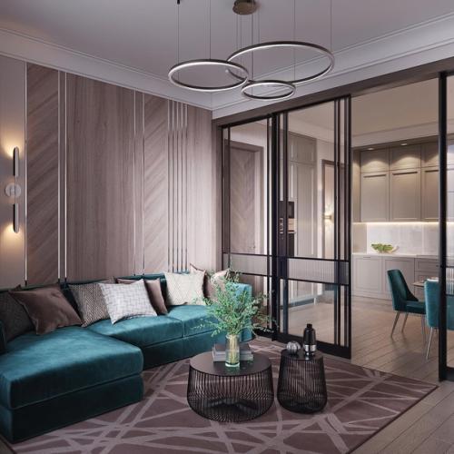 Кухня - гостиная, площадью - 31 кв. 01