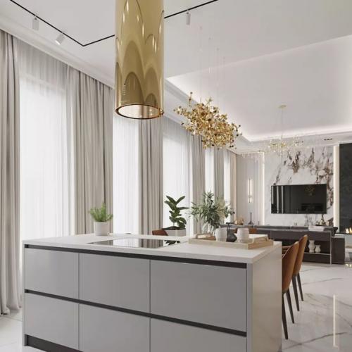 Дизайн - проект кухни - гостиной, площадью 43 кв. 05