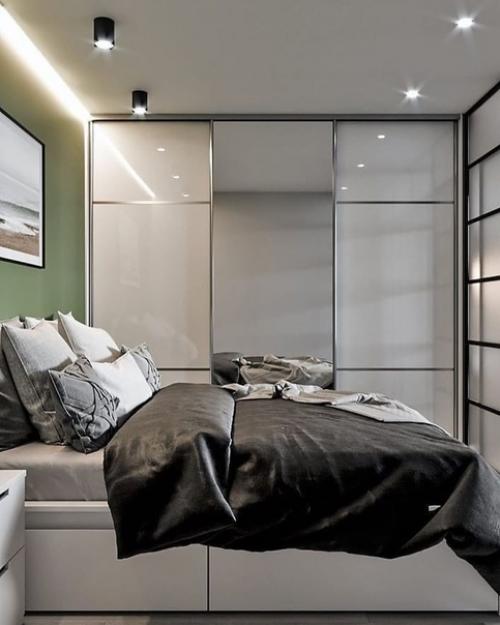 Проект однокомнатной квартиры с зонированой спальней, площадь 49 м 2. 03