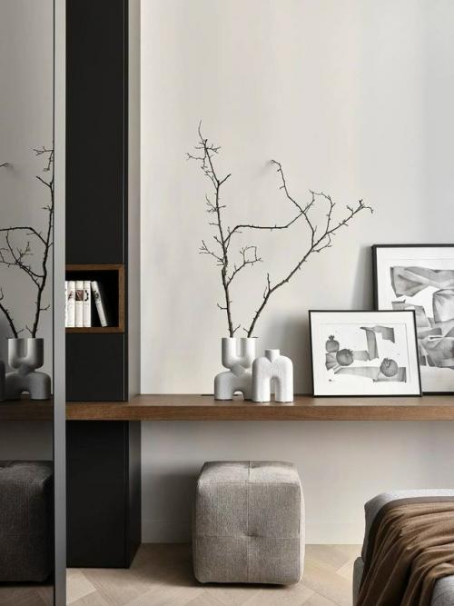 Сочетание фактур в этом московском интерьере играет главную роль - именно на них построено ощущение глубины, уюта и визуального интереса. 04