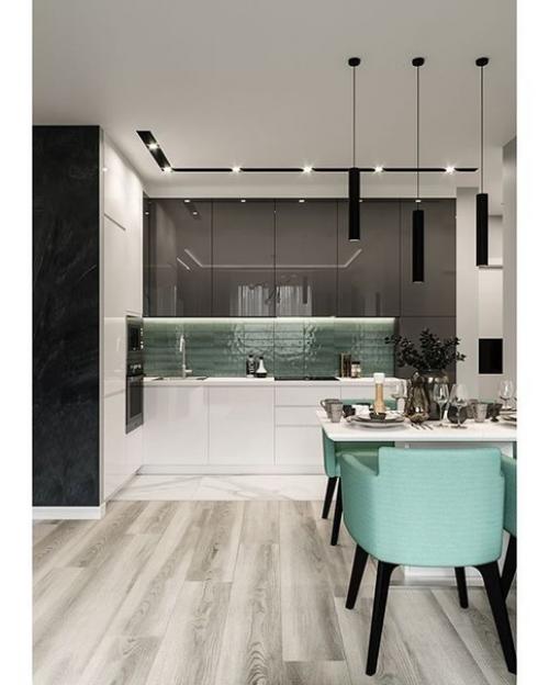 Кухня в серых тонах. 01