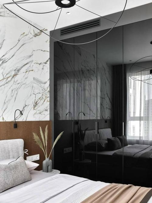 Сочетание фактур в этом московском интерьере играет главную роль - именно на них построено ощущение глубины, уюта и визуального интереса. 08