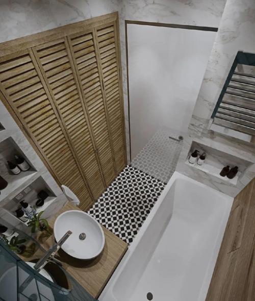 Скромная по размерам ванная комната. 01