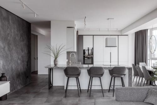 Монохромная квартира в минималистичном интерьере. 01