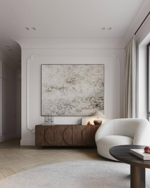 Компактное пространство раскрывается благодаря продуманной планировке, французскому минимализму и изящным деталям. 03