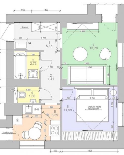 Компактная Двушка 50 кв. 08