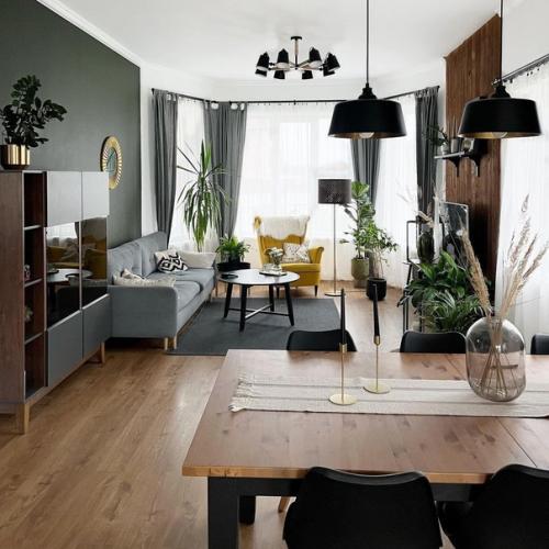 Кухня - гостиная в загородном доме и площадью - 38 кв. 07