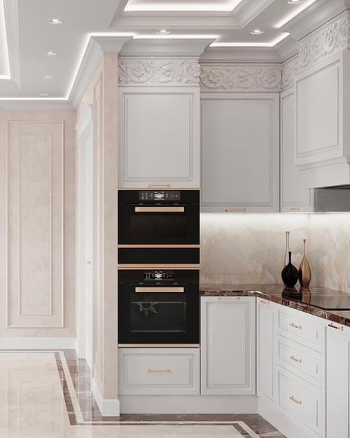 Стильная и элегантная кухня - гостиная. 06