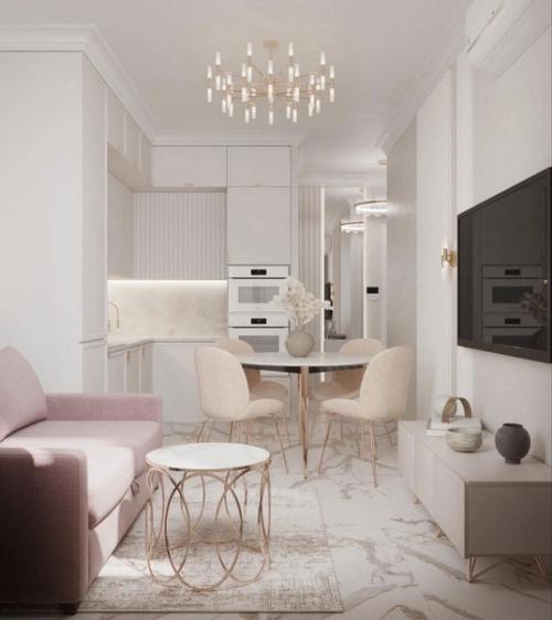 Квартира, в едином стиле и цветовой гамме, площадью - 42 кв.