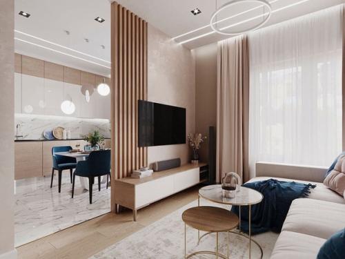 Кадры гостиной в светлых тонах. 01