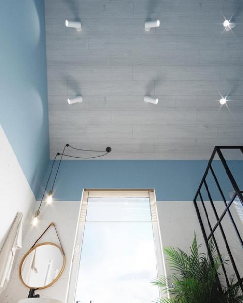 Ванная комната с окном и видом на море. 07