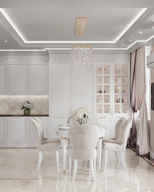 Стильная и элегантная кухня - гостиная. 04