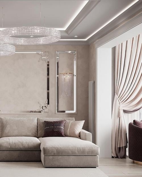 Стильная и элегантная кухня - гостиная. 05