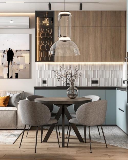 Кухня - гостиная, площадью - 15, 6 кв. 02