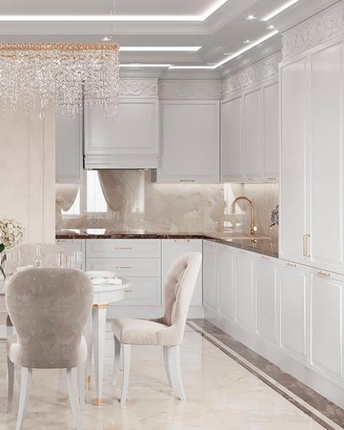 Стильная и элегантная кухня - гостиная. 03