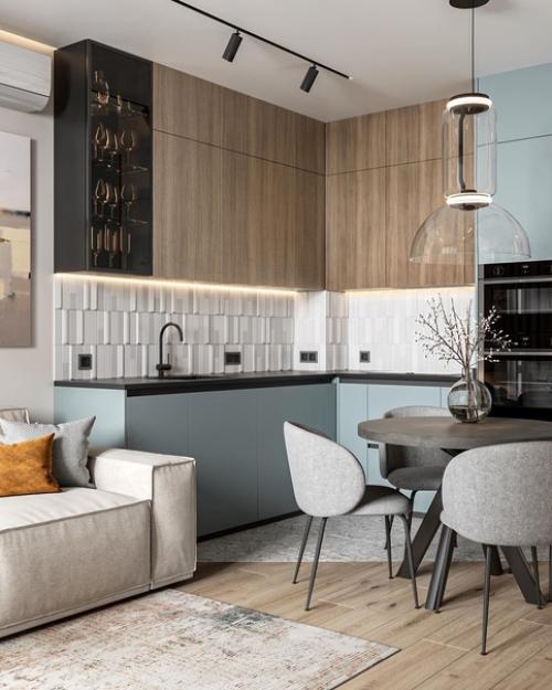 Кухня - гостиная, площадью - 15, 6 кв.