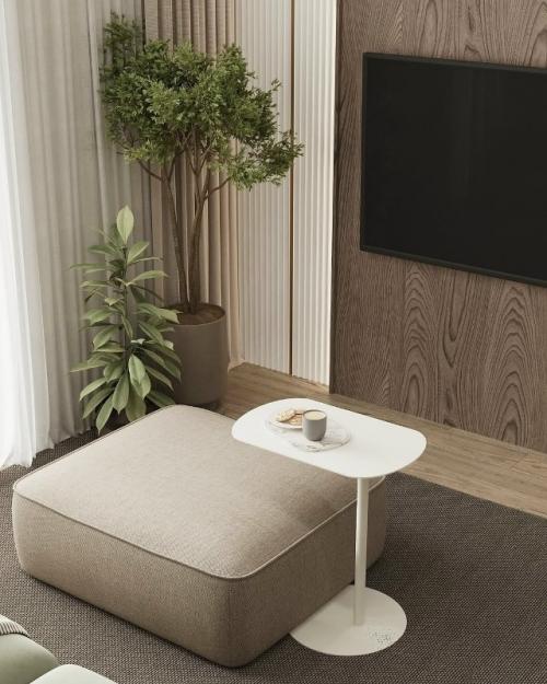 Лаконичная кухня - гостиная выстроена как спокойное, сбалансированное пространство, в котором нет ничего лишнего. 08